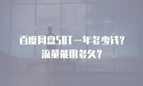 百度网盘50T一年多少钱？流量能用多久？