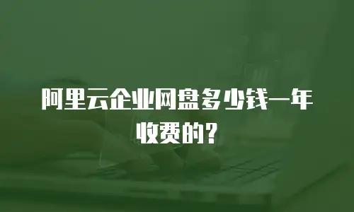 阿里云企业网盘多少钱一年收费的？