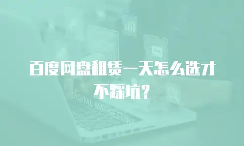 百度网盘租赁一天怎么选才不踩坑？