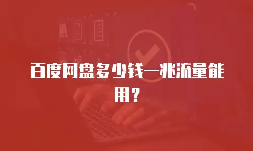 百度网盘多少钱一兆流量能用？