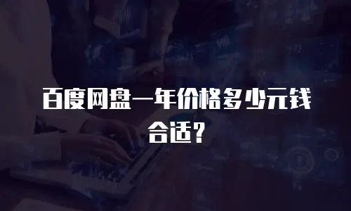百度网盘一年价格多少元钱合适？