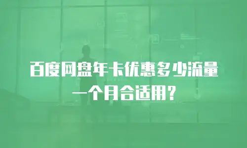 百度网盘年卡优惠多少流量一个月合适用？