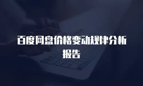 百度网盘价格变动规律分析报告