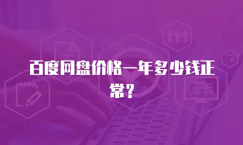 百度网盘价格一年多少钱正常？