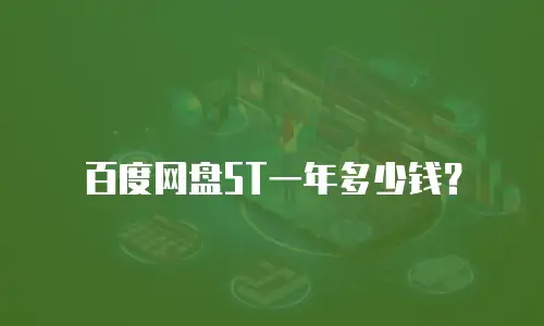 百度网盘5T一年多少钱？