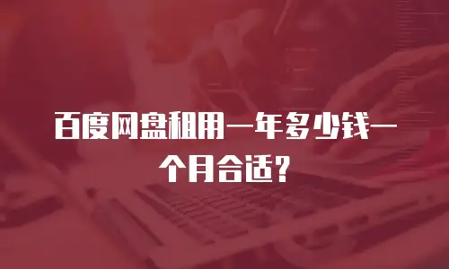 百度网盘租用一年多少钱一个月合适？