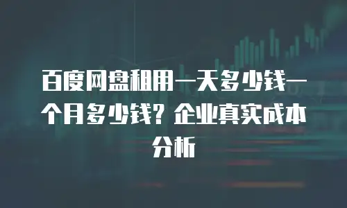 百度网盘租用一天多少钱一个月多少钱？企业真实成本分析