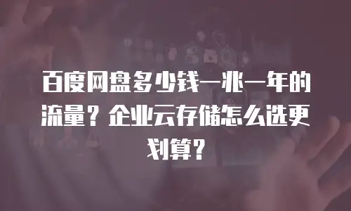 百度网盘多少钱一兆一年的流量？企业云存储怎么选更划算？