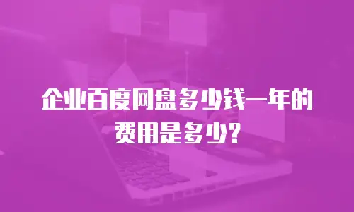 企业百度网盘多少钱一年的费用是多少？