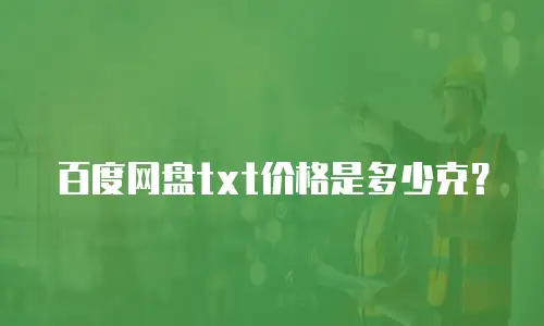 百度网盘txt价格是多少克？