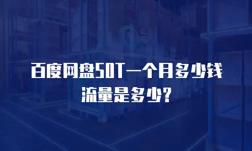 百度网盘50T一个月多少钱流量是多少？