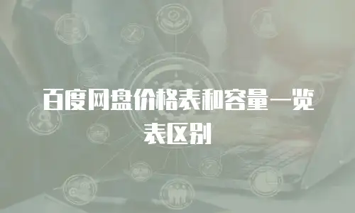 百度网盘价格表和容量一览表区别