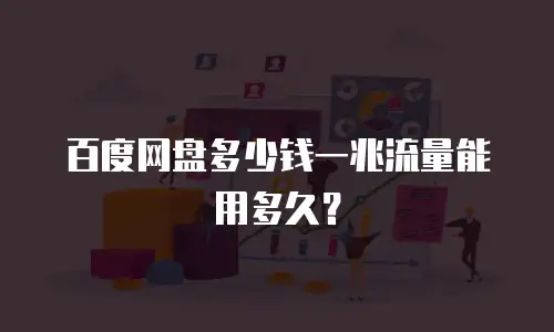 百度网盘多少钱一兆流量能用多久？