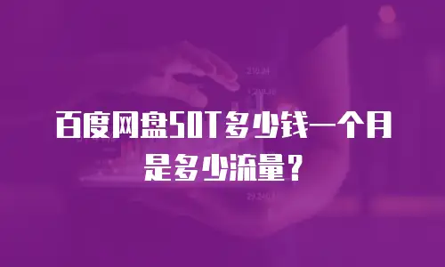 百度网盘50T多少钱一个月是多少流量？