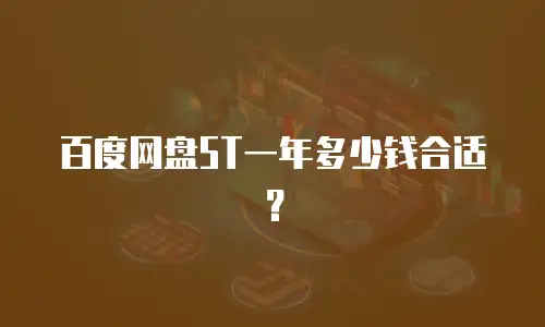 百度网盘5T一年多少钱合适？