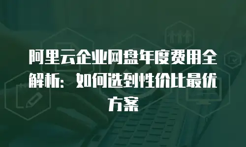 阿里云企业网盘年度费用全解析：如何选到性价比最优方案
