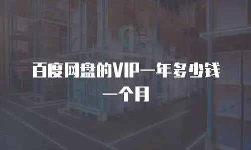 百度网盘的vip一年多少钱一个月