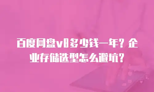 百度网盘v8多少钱一年？企业存储选型怎么避坑？