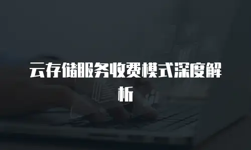 云存储服务收费模式深度解析