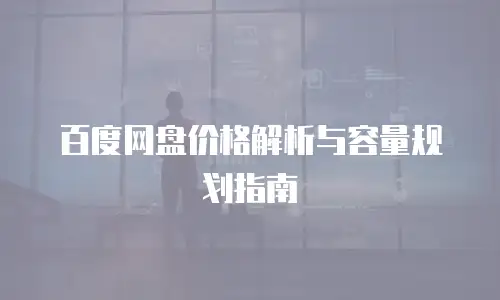 百度网盘价格解析与容量规划指南