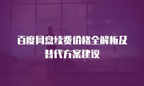 百度网盘续费价格全解析及替代方案建议