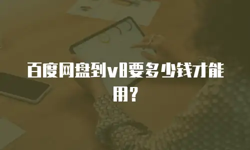百度网盘到v8要多少钱才能用？