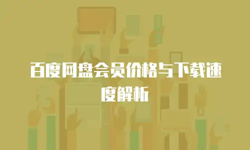 百度网盘会员价格与下载速度解析