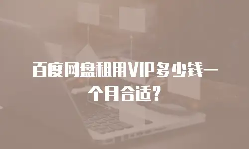 百度网盘租用VIP多少钱一个月合适？
