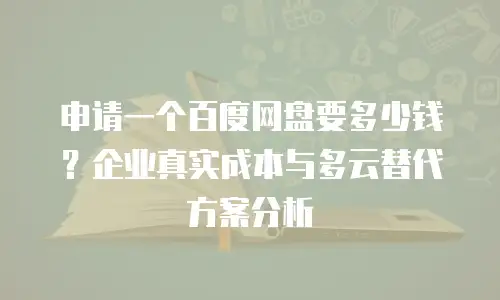 申请一个百度网盘要多少钱？企业真实成本与多云替代方案分析