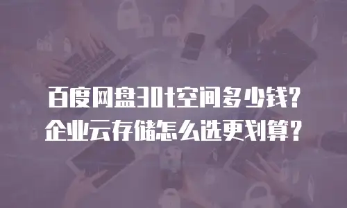 百度网盘30t空间多少钱？企业云存储怎么选更划算？