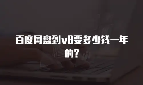 百度网盘到v8要多少钱一年的？