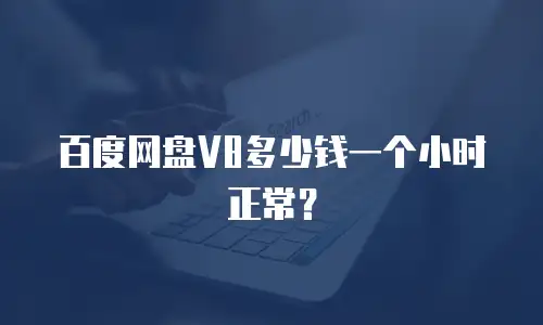 百度网盘V8多少钱一个小时正常？
