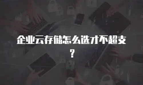 企业云存储怎么选才不超支？