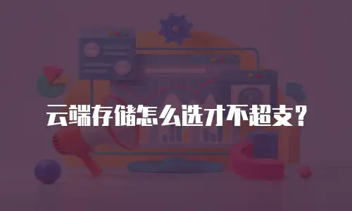 云端存储怎么选才不超支？