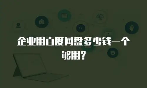 企业用百度网盘多少钱一个够用？