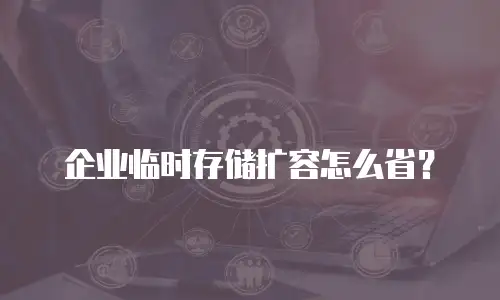 企业临时存储扩容怎么省？