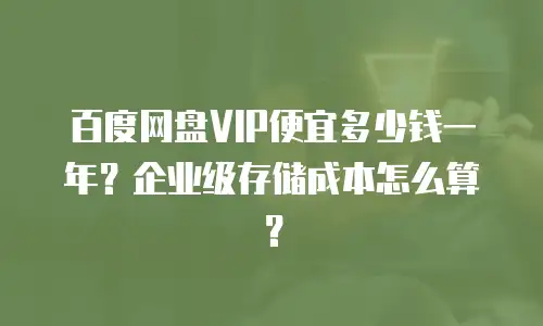 百度网盘VIP便宜多少钱一年？企业级存储成本怎么算？