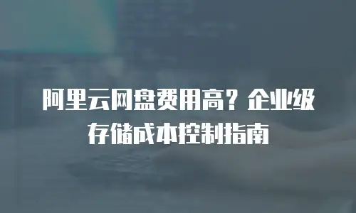 阿里云网盘费用高？企业级存储成本控制指南