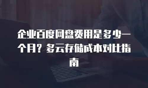 企业百度网盘费用是多少一个月？多云存储成本对比指南
