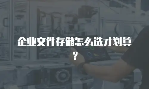 企业文件存储怎么选才划算？