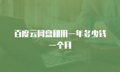 百度云网盘租用一年多少钱一个月