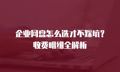 企业网盘怎么选才不踩坑？收费明细全解析
