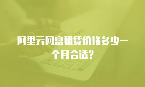 阿里云网盘租赁价格多少一个月合适？