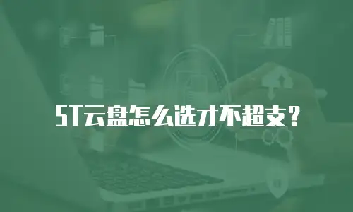 5T云盘怎么选才不超支？