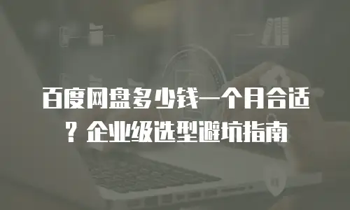 百度网盘多少钱一个月合适？企业级选型避坑指南