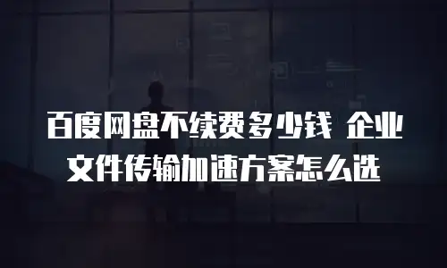 百度网盘不续费多少钱 企业文件传输加速方案怎么选