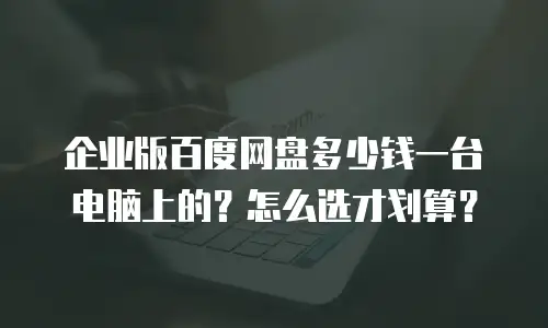 企业版百度网盘多少钱一台电脑上的？怎么选才划算？