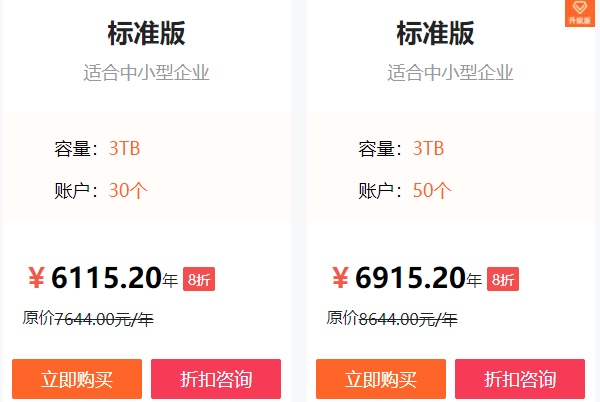 阿里云盘企业网盘：企业网盘标准版价格是多少